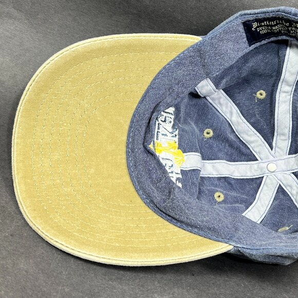 Siesta Key Florida Strap Back Hat Cap Distinctive Blue Distressed Souvenir Mens - Picture 9 of 12